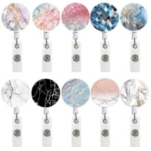 10pcs Retractable Badge Holder Nurse Badge Reels with Clip Decorative Id Name Badge Reel for Office