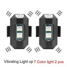 (vibrating light  2pc) Motorcycle Retrofit Drone Led Flash Led Position Wireless Lights For Rc Fixed Wing Aircraft Aircraft Helicopter Diy Parts