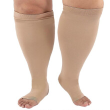 (XL) Compression Sock For Men Women, Plus Size Compression Socks Wide Calf, High Knee Flight Socks Medical Compression