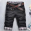 (3XL, Grey) Men Plaid Patchwork Pockets Buttons Fifth Pants Loose Beach Shorts 5