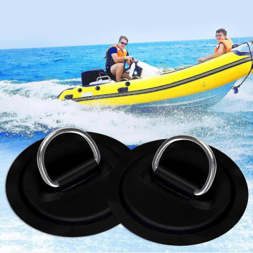 6 Pack Stainless Steel D-ring Patch for Inflatable Boat Kayak Dinghy Sup 1