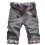 (3XL, Grey) Men Plaid Patchwork Pockets Buttons Fifth Pants Loose Beach Shorts 1