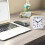 (White) Alarm Clocks Bedside Battery Powered Silent Alarm Clock Non Ticking 3