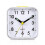 (White) Alarm Clocks Bedside Battery Powered Silent Alarm Clock Non Ticking 1