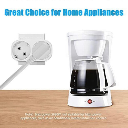 3pcs Socket Adapter, 2 In 1 Double Plug Triple Socket 16a/250v, 3680w Max Double Socket Adapter Eu 1