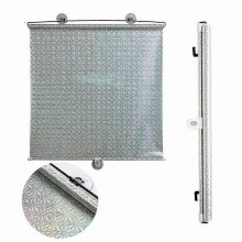 (40*125CM, Silver) 2pcs Roller Blinds Suction Cup Sunshade Blackout Curtain Car Home Window Curtains-yky