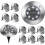 Ground Lights, 12 Pack 8 Led Solar In-ground Lights, Waterproof , Cool White 1