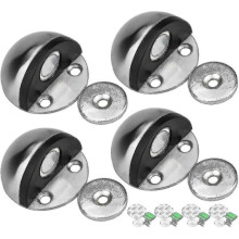 Stainless Steel Door Stopper Magnetic Door Stopper, Adhesive Door Stopper with Mounting Screws And Glues To Protect Door And Wall