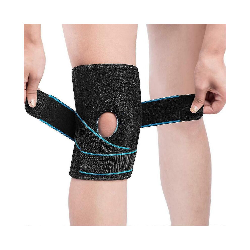Knee Support Brace Open-patella Gel Pads Knee Brace with Side Stabilizers Adjustable And Breathable