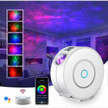 (White) Led Smart Star Projector 3d Galaxy Cloud Star Light Projector Bedroom Night Light