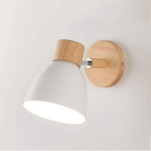 (white) Nordic Metal Iron Macaron Bedroom Bedside Wall Lamp Wall Sconce Light