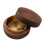 Walnut Ashtray with Lids Windproof Wooden Ashtray(gold) 1