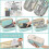 (Cyan) Large Capacity Pencil Case Large Capacity Storage Bag Storage Box 3