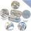 (Light Blue) Large Capacity Pencil Case Large Capacity Storage Bag Storage Box 3