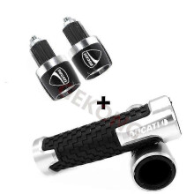 (Silver-C) For Ducati Monster 696 795 796 797 821 937 S2r 800 Motorcycle Accessories Aluminium Cnc Hand Grips Handle Bar End Cap