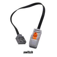 (Switch) High-tech Power Function Extension Wire Servo Train Motor Ir Remote Control Receiver Battery Box Parts For Diy Car Truck Zekai