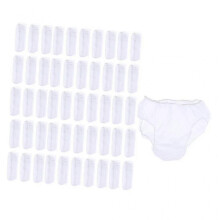 (White) 50x Disposable Underpants Disposable Underwear Disposable Briefs Disposable Zekai