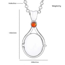 (Melody, Orange necklace) H2o Same Pendant red sand imprint necklace Mermaid shell openable and closable pendant accessories Gift