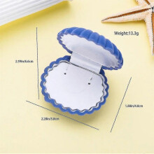 (Melody, Blue Box) H2o Same Pendant red sand imprint necklace Mermaid shell openable and closable pendant accessories Gift