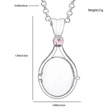 (Melody, Pink necklace) H2o Same Pendant red sand imprint necklace Mermaid shell openable and closable pendant accessories Gift