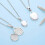 (S, Red) H2o Same Pendant red sand imprint necklace Mermaid shell openable and closable pendant accessories Gift 4