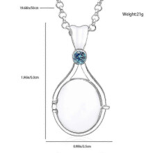 (S, Sky Blue necklace) H2o Same Pendant red sand imprint necklace Mermaid shell openable and closable pendant accessories Gift