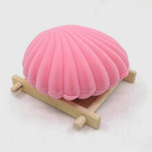 (L, Pink Box) H2o Same Pendant red sand imprint necklace Mermaid shell openable and closable pendant accessories Gift