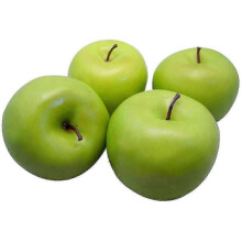 4 Artificial Green Apples-Fruit