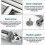 2x Chrome Stainless Shower Door handle 145mm Door handle fo 2