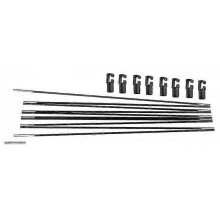 Universal Trampoline Fibre Glass Rods To Replace Top Pole / Metal Ring - W/ Caps Zekai