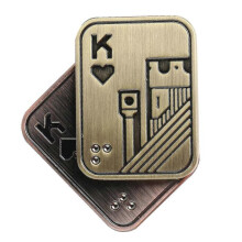 (KK) Metal Poker Fidget Slider Decompression Toys Hand Spinner Edc Casual Fidget Toy Magnetic Blocks Sensory Toy