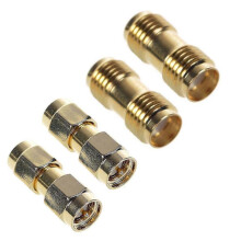 2 Pcs Sma Male To Sma Male Plug+ 2 Pcs Sma Female To Sma Female Jack Rf Coal Adapter Connector