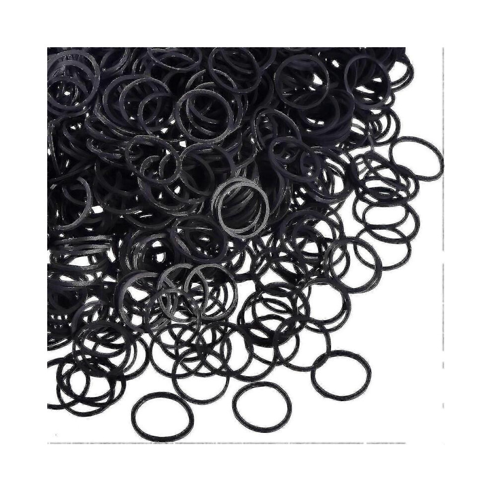 2000 Pack Rubber Bands For Hair, Black Rubber Bands, Hair Rubber Bands Black-image