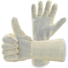 1 Pair Barbecue Gloves Heat Resistant Glove Universal Size Grill - Kitchen Gloves Withstands Oven Gloves for Bbq, Grill, Baking, Fireplace, Welding Gl