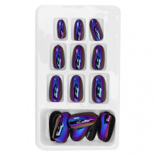 24pcs Fashionable Fake Nails Detachable Bright Color False Nail Patch Full Cover Nail Art Tips05