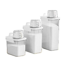 (1100ML) Airtight Laundry Detergent Powder Container Powder Storage Box Clear Washing