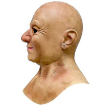 (Old Man A) Latex Old Man Halloween Props Cosplay Party Realistic Full Face Mask Headgear