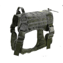 (L, Green) Tactical Dog Harness Nylon Handle Adjustable Training Harness Pet Working Vest Zekai