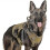 (XL,Khaki)Tactical Dog Harness Nylon Handle Adjustable Training Harness Pet Working Vest Zekai 1