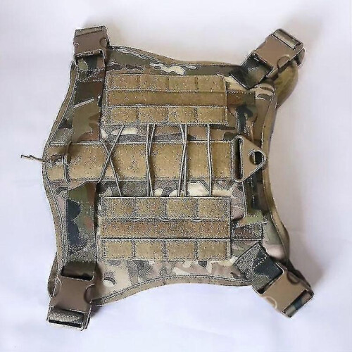 (L,Camouflage)Tactical Dog Harness Nylon Handle Adjustable Training Harness Pet Working Vest Zekai 1