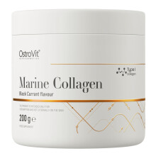 OstroVit Marine Collagen 200 g – Hydrolyzed Peptide Powder, ~50 Servings black currant