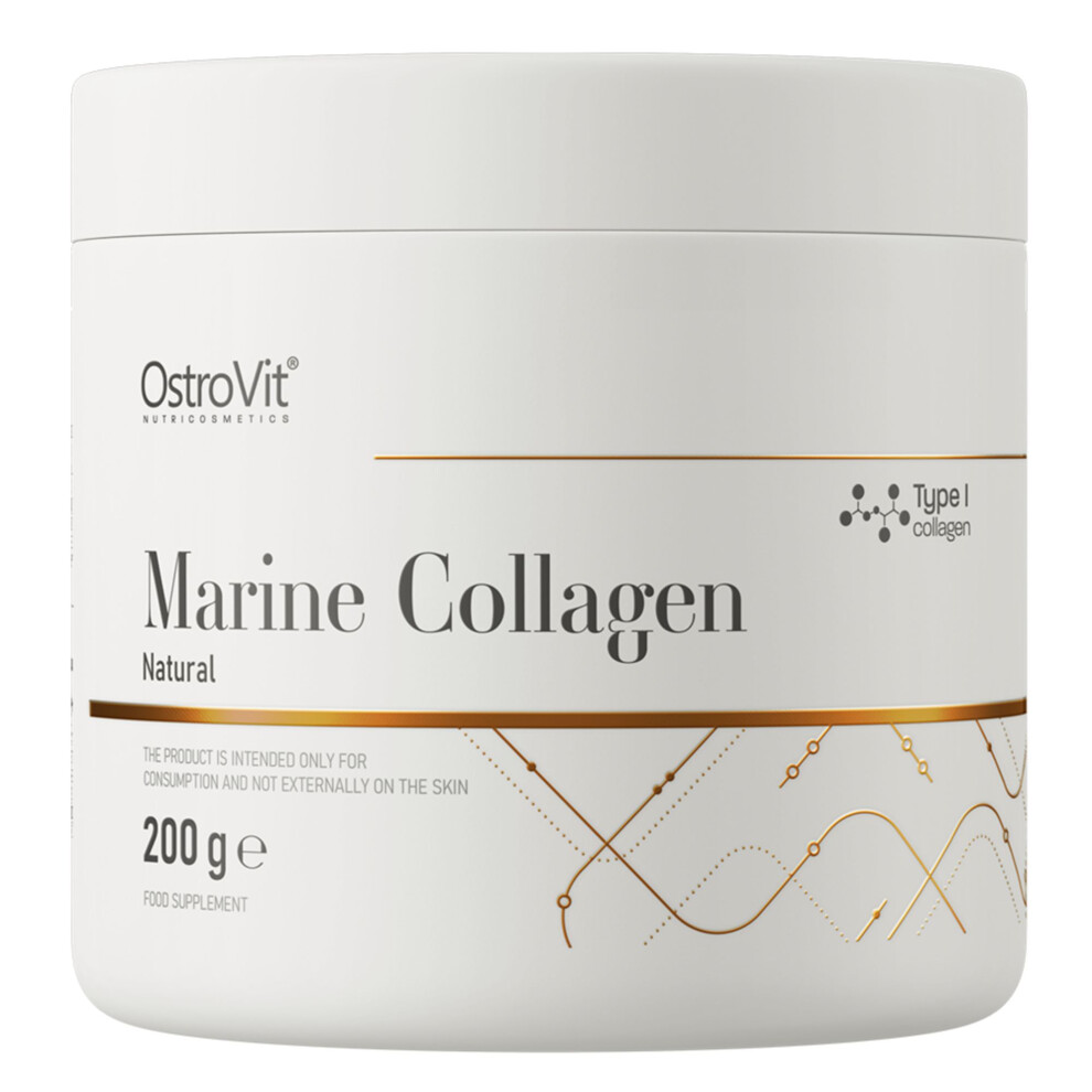 OstroVit Marine Collagen 200 g – Hydrolyzed Peptide Powder, ~50 Servings natural