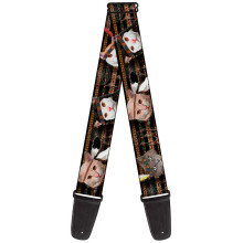 Buckle-Down Guitar Strap - Dancing Bears Black/Multi Color - 2" Wide - 29-54" Length
