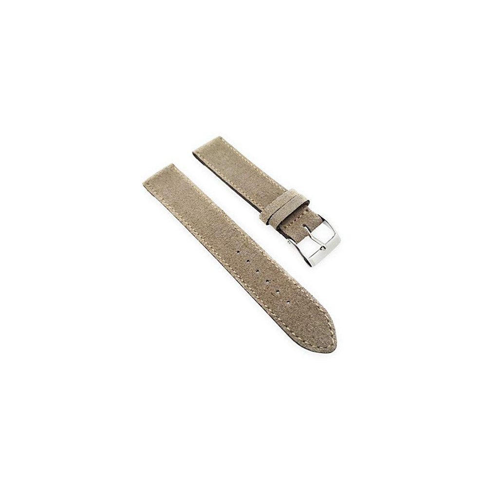 S Short Velour Watch Strap Suitable for Nomos 20 mm Beige Sand Soft Made in Germany-image-OPC-PHNTVK2-NEW