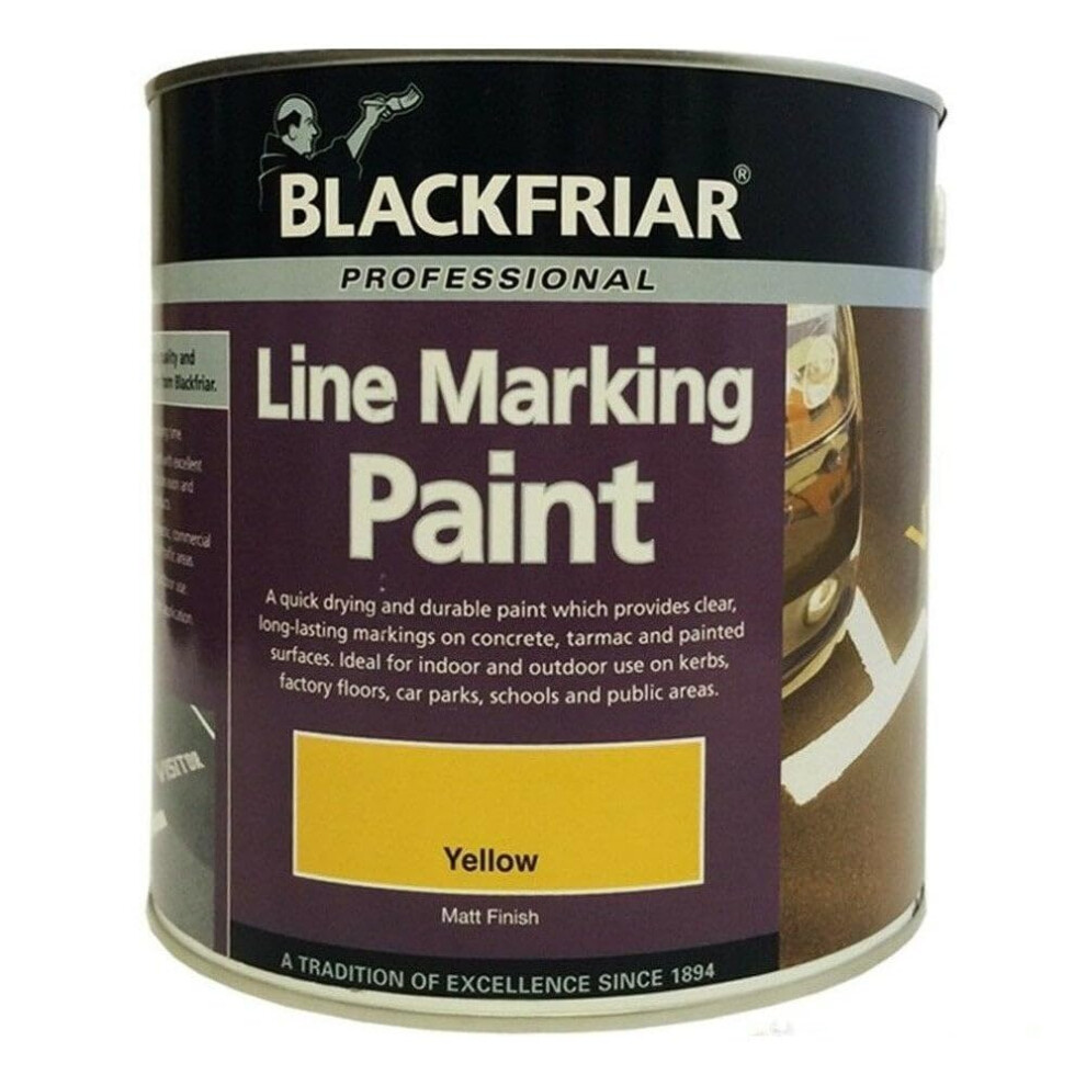 Blackfriar Road Line Marking Paint Yellow - 1 Litre (BF0590002D1)