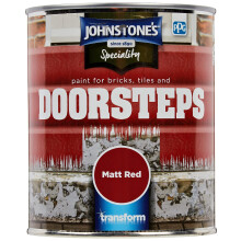Johnstone's Paint for Bricks, Tiles and Doorsteps - Matt Red 750ml