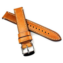 Rios1931 Handmade Germany 18mm Catalonia quality Leather Watch strap Vintage military style Tan, 18 /18mm