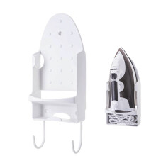 Yizemay Ironing Board Hanger, Wall Mount Electric Iron Holder Ironing Board Rack with Removable Hooks for Household Bathroom Shelf Door or Wall Mount