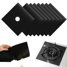 8Pcs Gas Hob Range Protectors Stovetop Burner Protector Liner Cover Cleaners Cooker Covers Reusable Gas Stove Mats for Fast Kitchen Cleaning,10.6" X