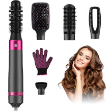 Hair Dryer Brush 5 in 1 Blow Dryer Brush Negative Ionic Hot Air Brush & Volumizer Styler with Interchangeable Brush Head Hair Dryer with Comb for Hair